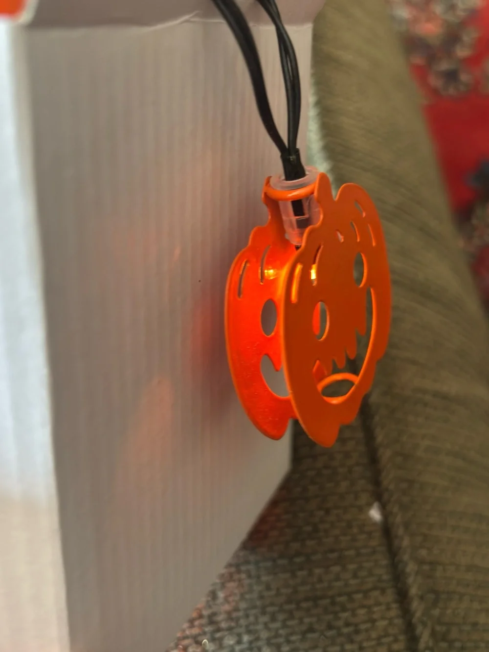 Halloween decorations Metal pumpkin lights NIB